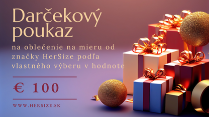 Darčekový poukaz HerSize v hodnote 100 eur